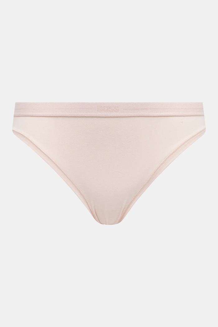 BOSS chiloți full brief de femei cu bumbac 3P BRIEF pachet de 3 bej 50510016