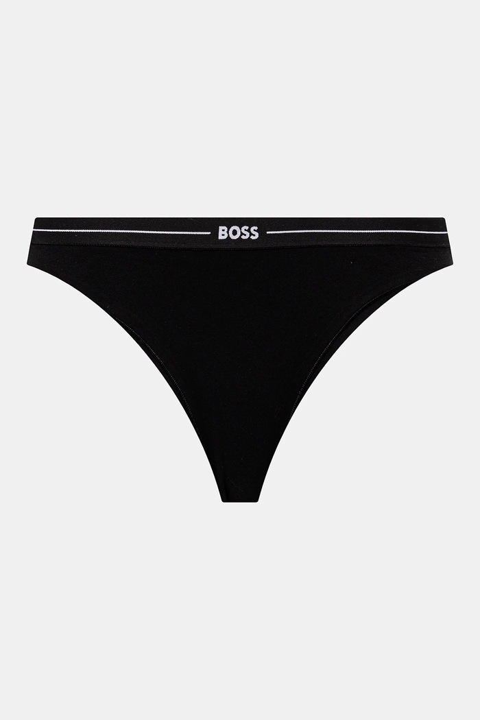 BOSS chiloți full brief de femei din bumbac 3P BRIEF pachet de 3 negru 50510016