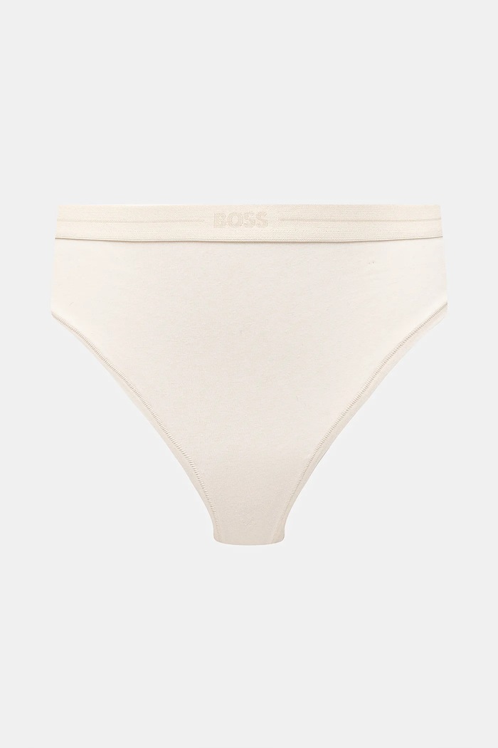 Îmbrăcăminte BOSS Chiloți g-string pentru femei din bumbac cu elastan 3P THONG pachet de 3 50510030 bej