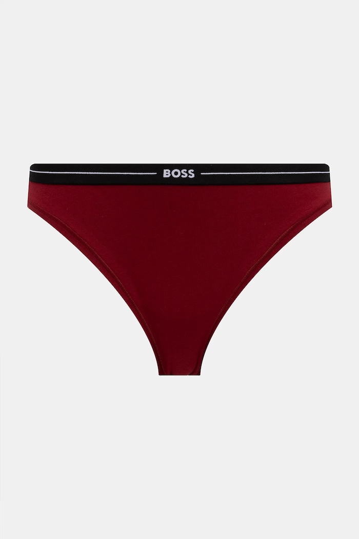Îmbrăcăminte BOSS chiloți g-string femeiești din bumbac cu elastan 3P THONG pachet de 3 50510030 burgundia
