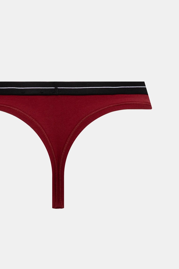 BOSS chiloți g-string femeiești din bumbac cu elastan 3P THONG pachet de 3 50510030 burgundia