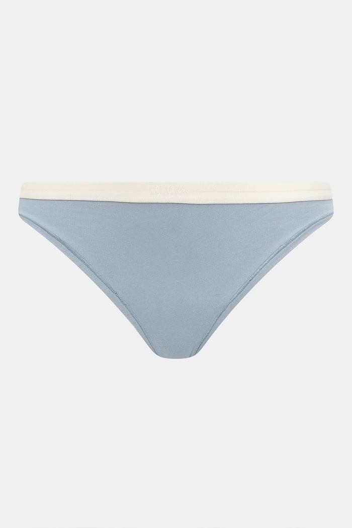BOSS stringi damskie bawełniane z elastanem 3P THONG 3-pack czarny 50510030
