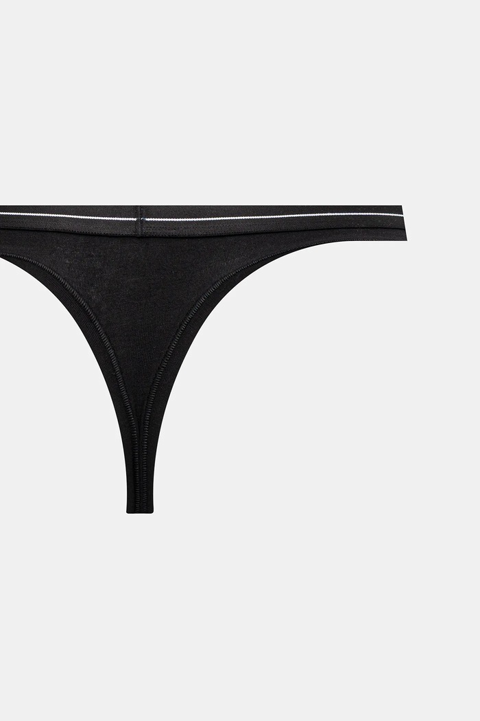 BOSS stringi damskie bawełniane z elastanem 3P THONG 3-pack 50510030 czarny