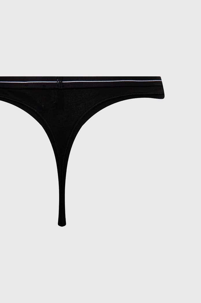 Oblečení BOSS tanga dámské bavlněné s elastanem 3P THONG 3-pack 50510030 černá