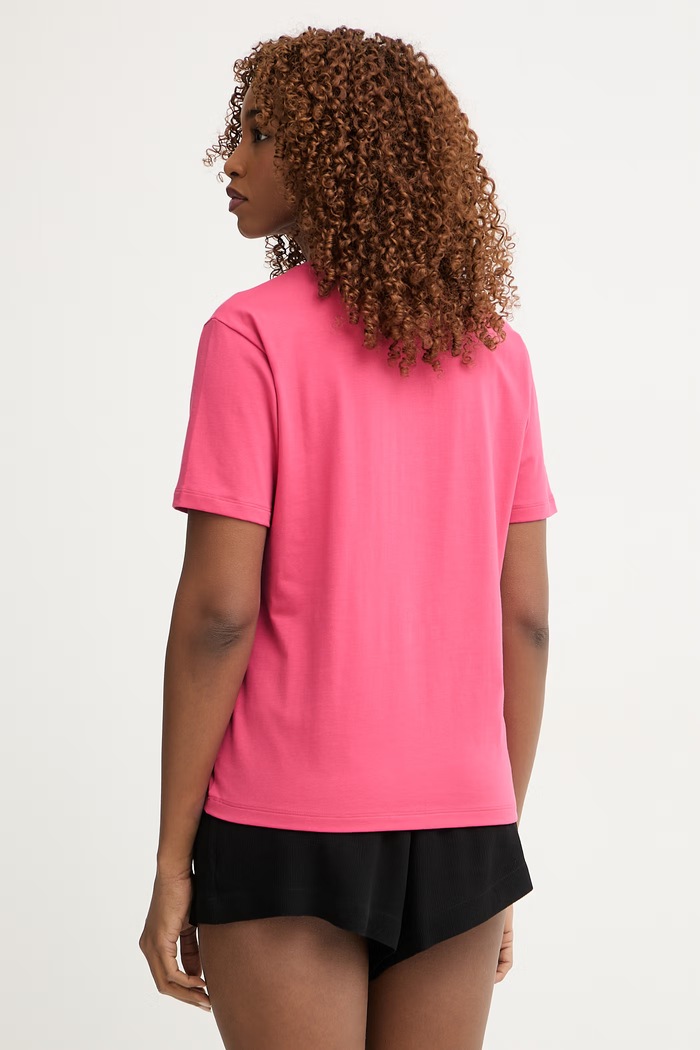 Oblečenie BOSS tričko dámske bavlnené s elastanom CI T-Shirt 50510322 ružová