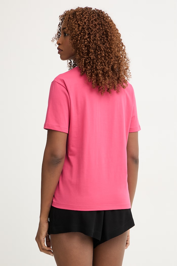 Oblečenie BOSS tričko dámske bavlnené s elastanom CI T-Shirt 50510322 ružová
