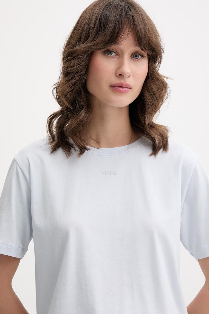BOSS tričko dámske bavlnené s elastanom CI T-Shirt modrá 50510322