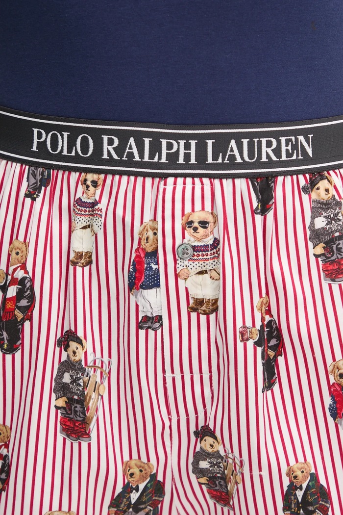 Szorty piżamowe damskie bawełniane Polo Ralph Lauren 4P0119 biały