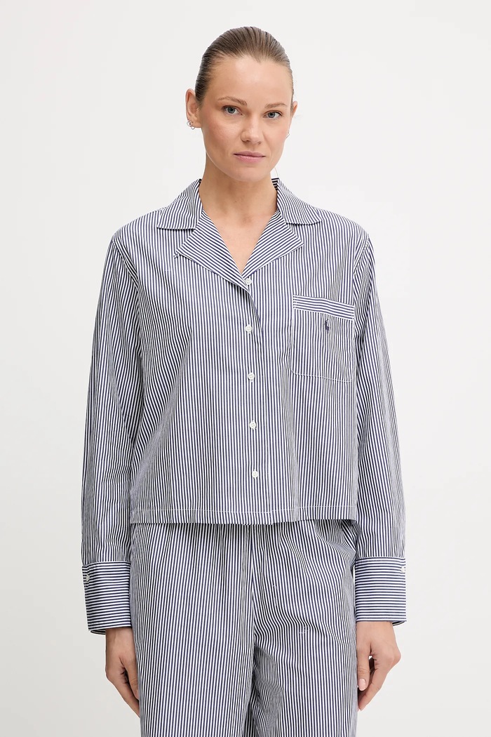 Bavlnené pyžamo Polo Ralph Lauren 4P8004 modrá AA00