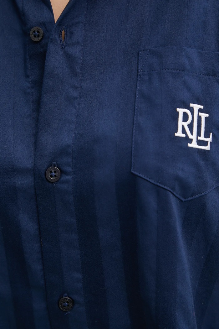 Βαμβακερό νυχτικό Lauren Ralph Lauren ILN32305 σκούρο μπλε