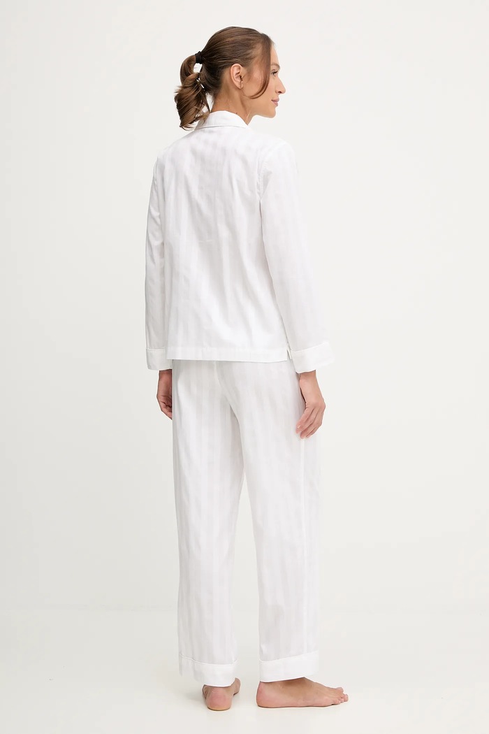 Βαμβακερές πιτζάμες Lauren Ralph Lauren ILN92305 λευκό AW25