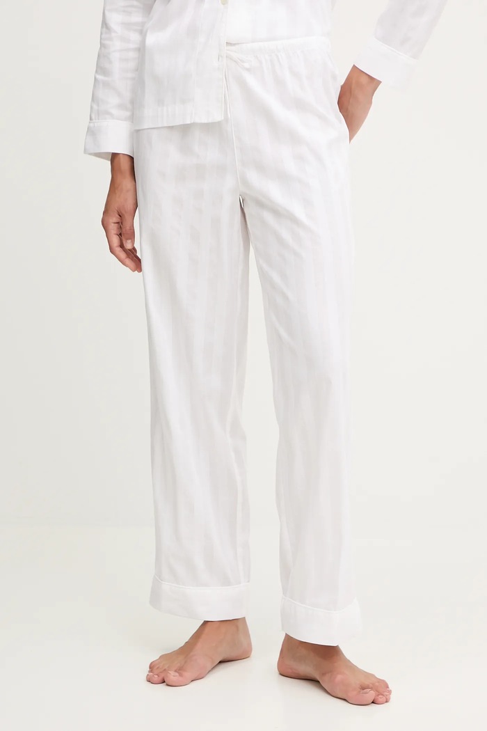 Βαμβακερές πιτζάμες Lauren Ralph Lauren λευκό ILN92305