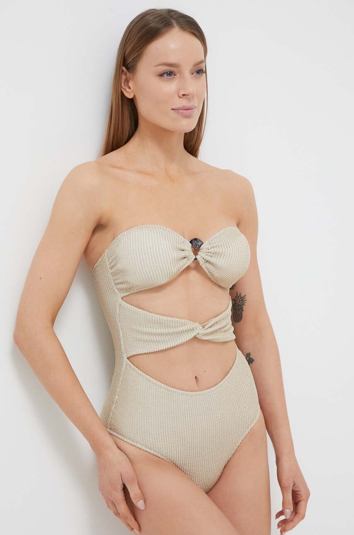 Jednodielne plavky Karl Lagerfeld 240W2263 béžová SS24