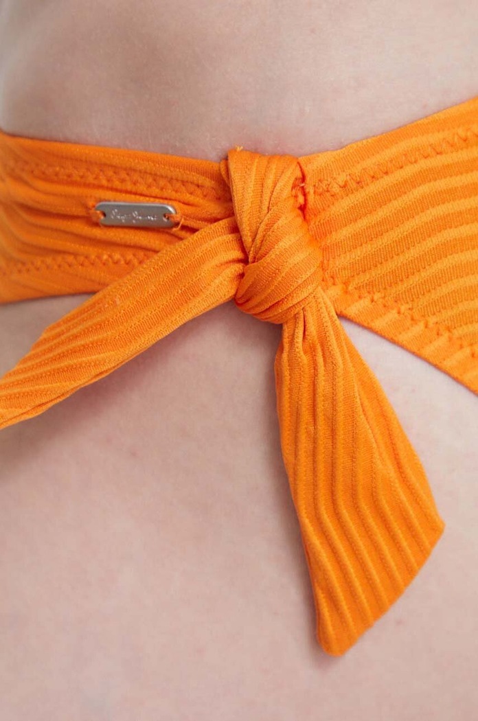 Plavkové kalhotky Pepe Jeans WAVE KNOT BIKINI oranžová PLB10499