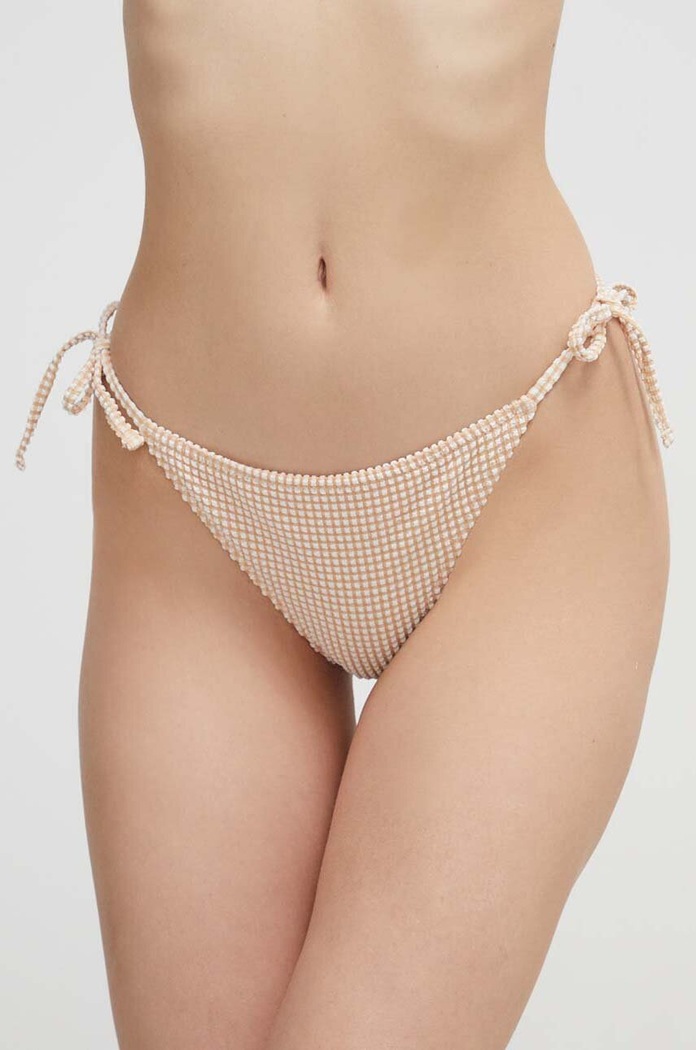 Долнище на бански тип бразилиана Roxy Gingham ERJX404830 бежов SS24