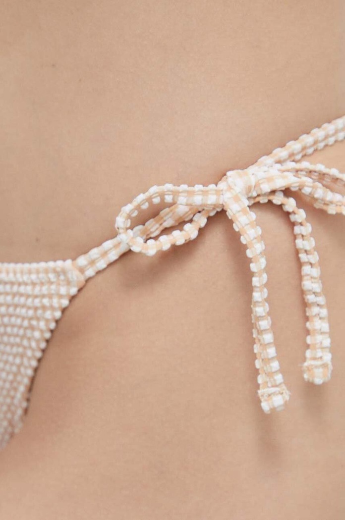 Долнище на бански тип бразилиана Roxy Gingham бежов ERJX404830
