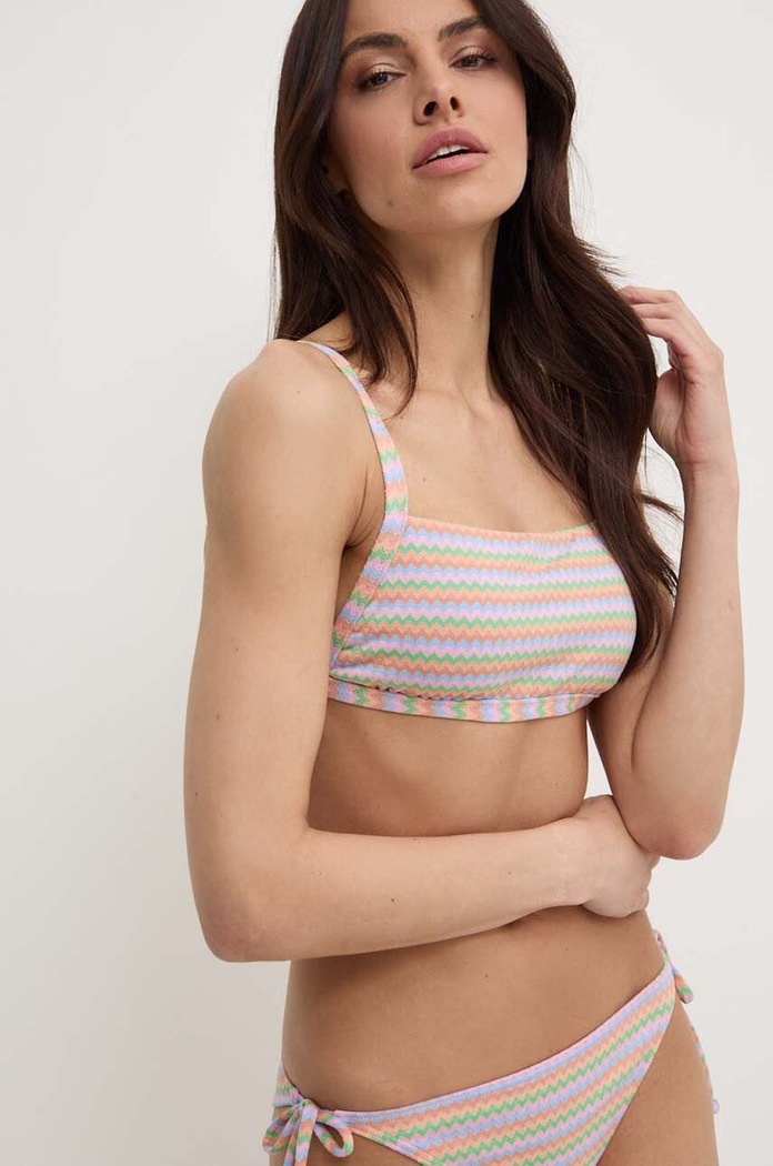 Bikini top Roxy Wavy Stripe χωρίς μεταλλικές μπανέλες πολύχρωμο ERJX305219