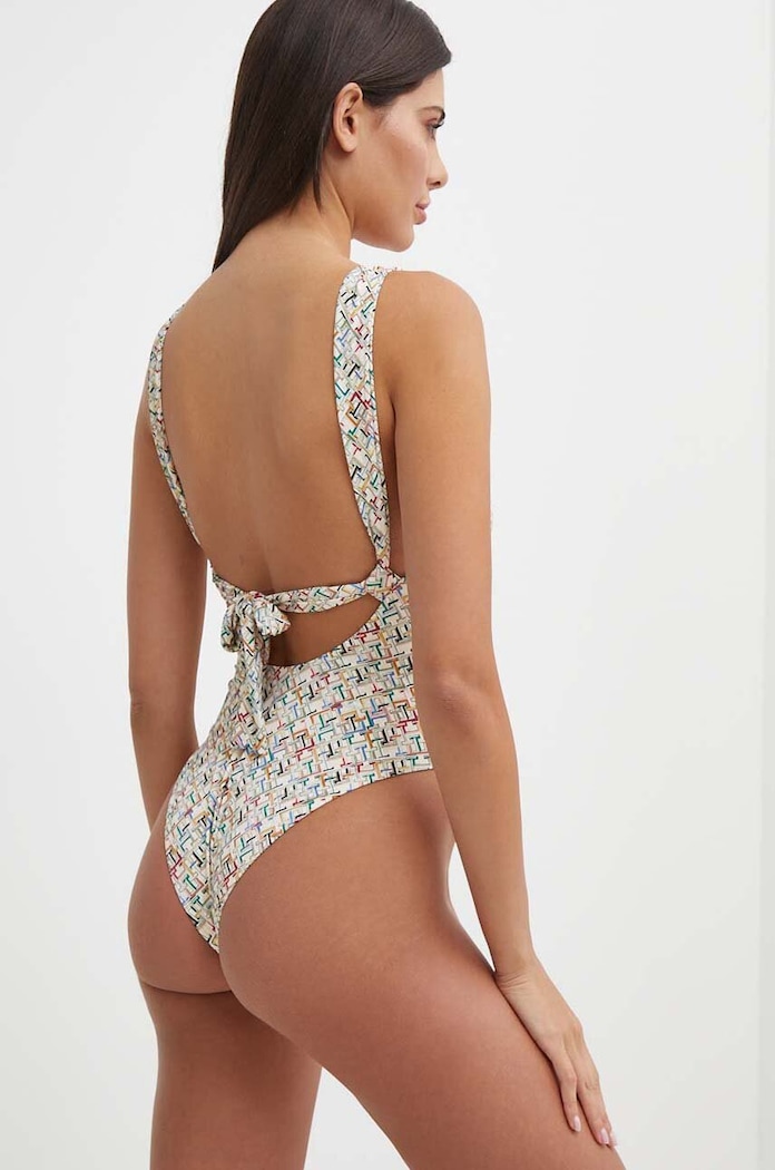 Tommy Hilfiger costum de baie dintr-o bucată UW0UW05273 bej SS24