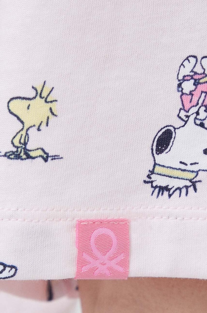 United Colors of Benetton piżama bawełniana x Peanuts 35I73P02O