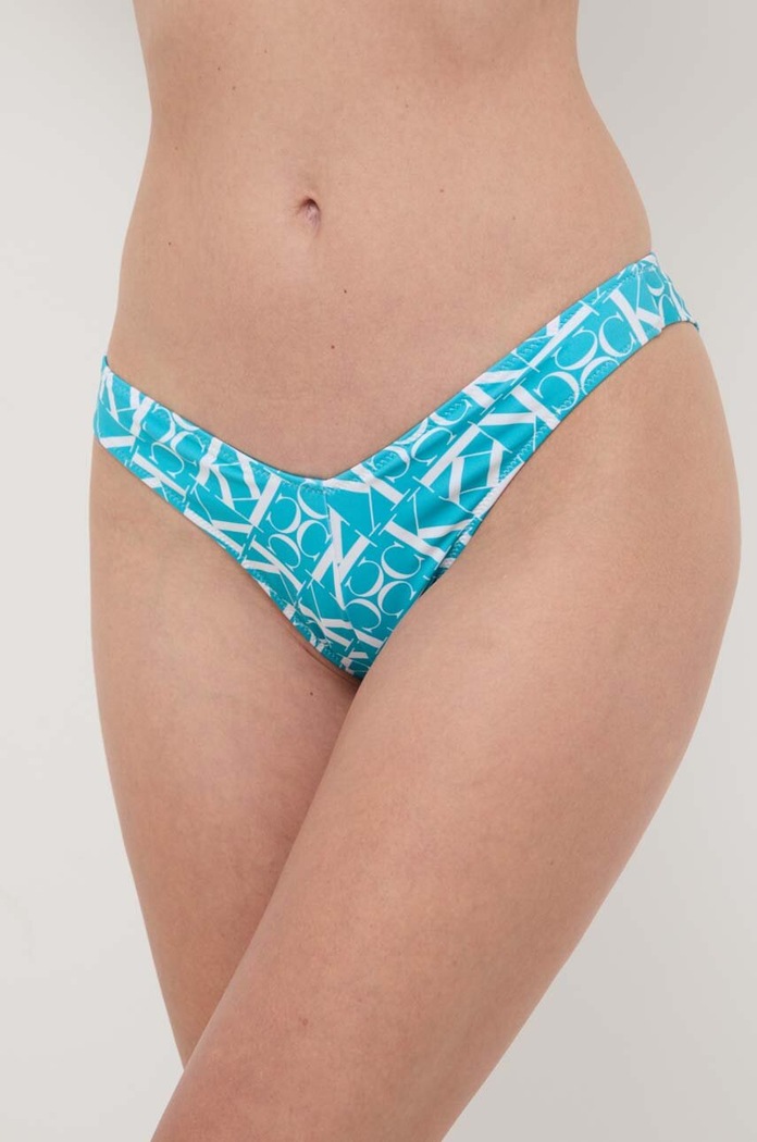 Calvin Klein figi kąpielowe dół niebieski KW0KW02487