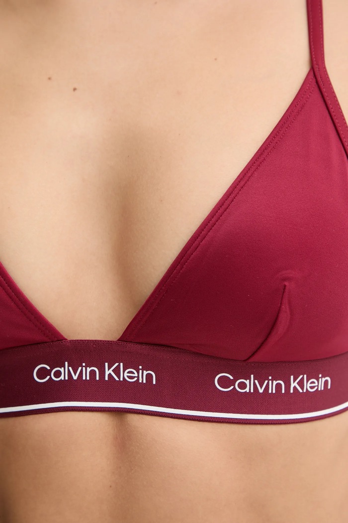 Kupaći grudnjak Calvin Klein bordo KW0KW02424