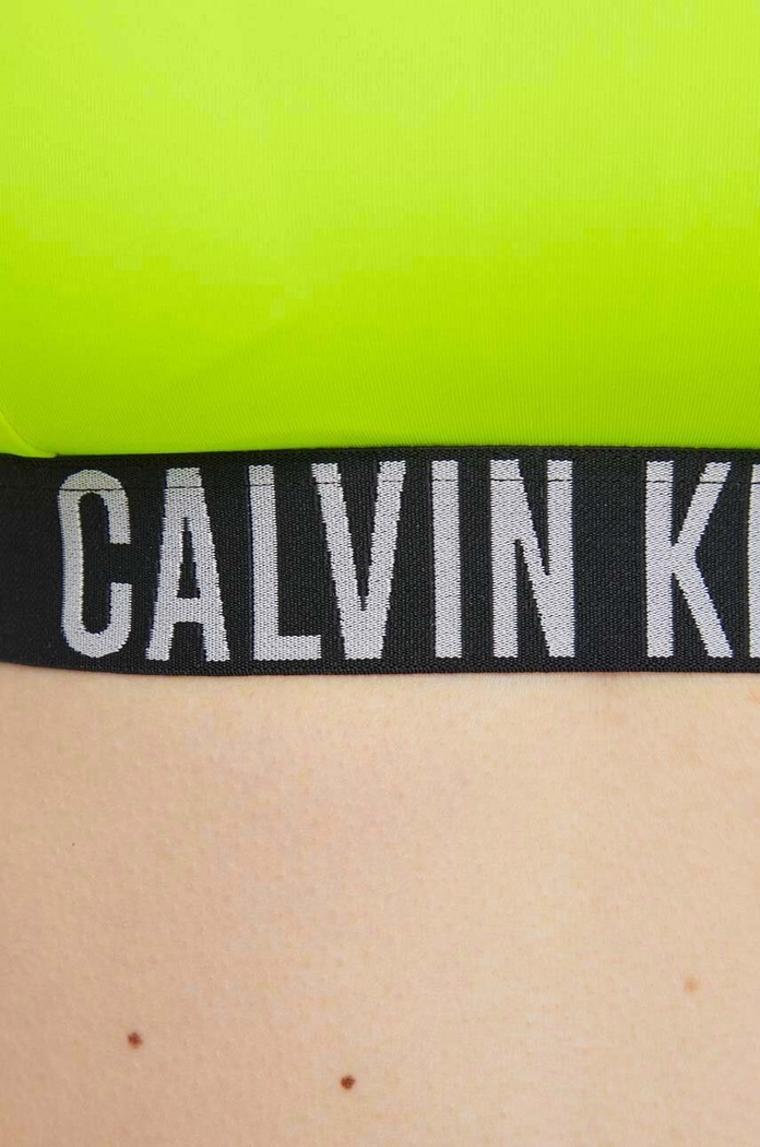 Plavková podprsenka Calvin Klein žltá KW0KW02507