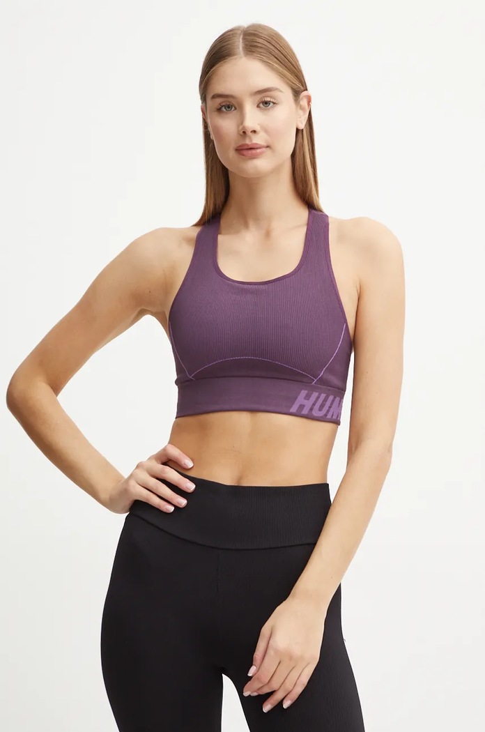 Sportovní podprsenka Hummel Christel Seamless fialová 213753