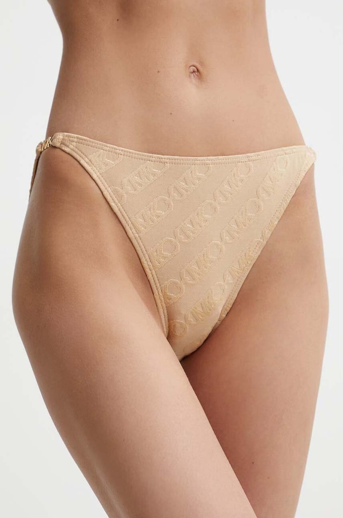 MICHAEL Michael Kors figi kąpielowe STRING BIKINI BOTTOM dół beżowy MM13095