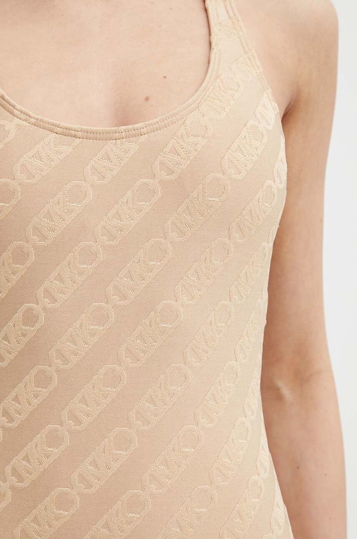 MICHAEL Michael Kors jednoczęściowy strój kąpielowy SCOOPNECK ONE PIECE MM13374 beżowy