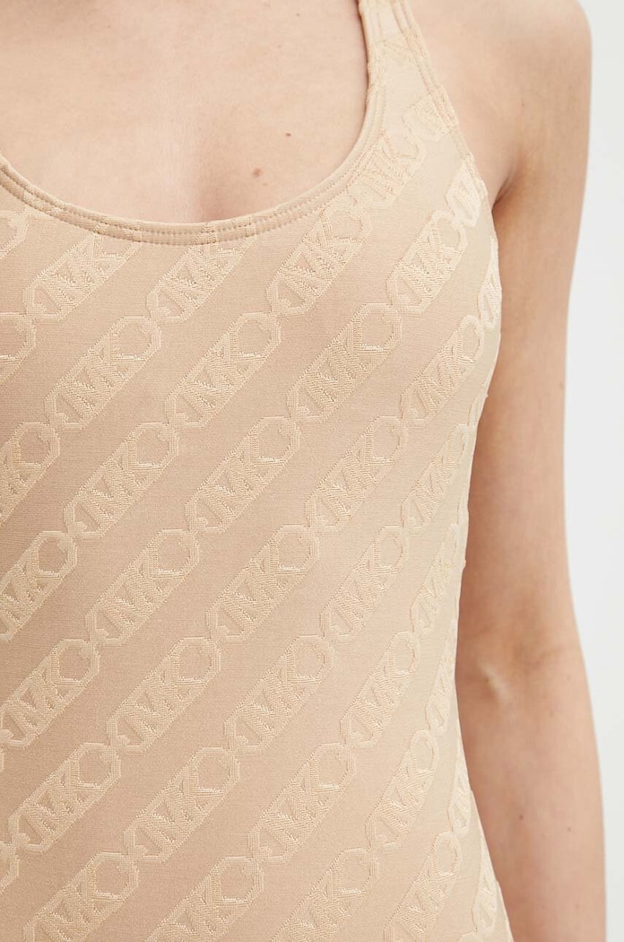 MICHAEL Michael Kors jednoczęściowy strój kąpielowy SCOOPNECK ONE PIECE MM13374 beżowy