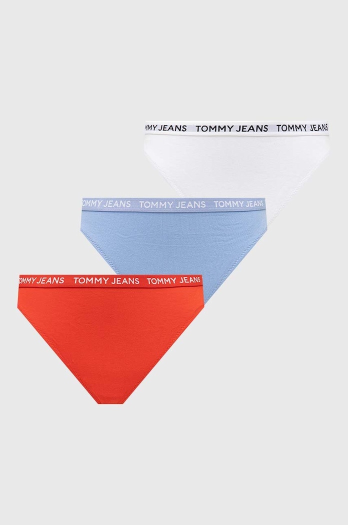 Στρινγκ Tommy Jeans 3-pack πλεκτό ύφασμα λευκό UW0UW05008