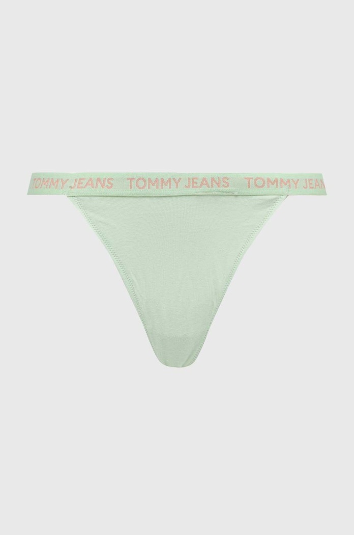 Tommy Jeans tanga 3 db UW0UW05012 zöld SS24