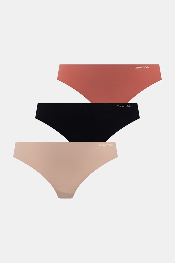 Calvin Klein Underwear tanga dámské 3-pack béžová 000QD3558E