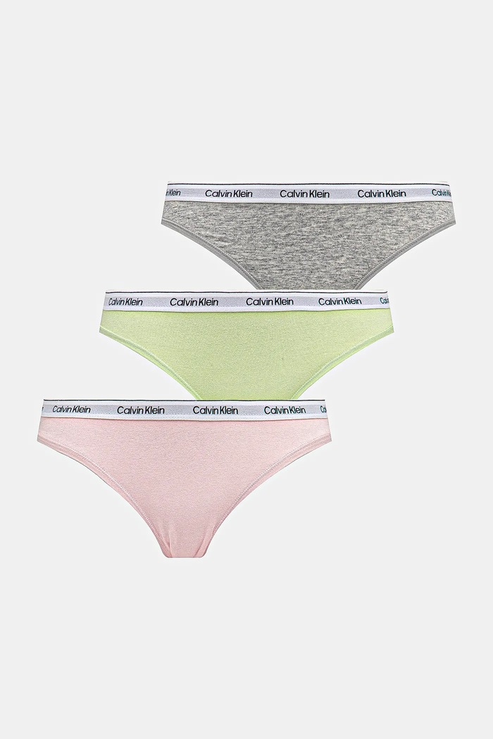 Σλιπ Calvin Klein Underwear 3-pack πλεκτό ύφασμα λευκό 000QD5207E