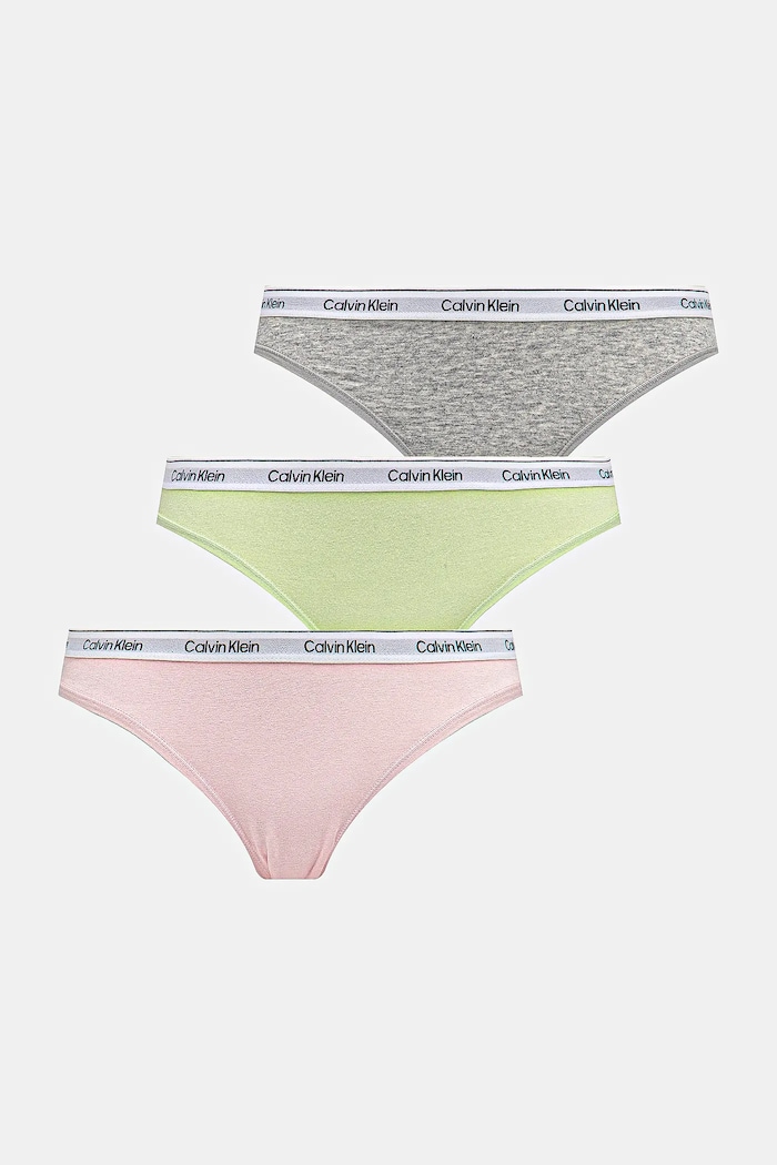 Σλιπ Calvin Klein Underwear 3-pack πλεκτό ύφασμα λευκό 000QD5207E