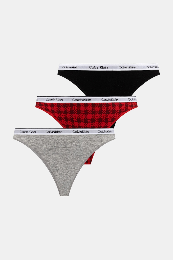 Бикини Calvin Klein Underwear (3 броя) бикини сив 000QD5207E
