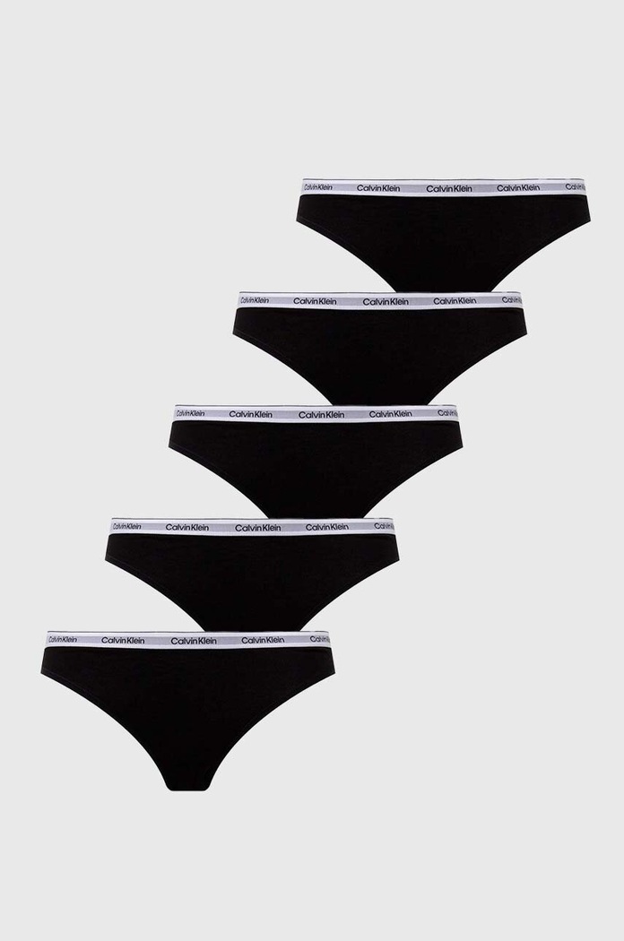 Calvin Klein Underwear κιλότα γυναικεία βαμβάκι με ελαστάν 5-pack πλεκτό ύφασμα μαύρο 000QD5208E