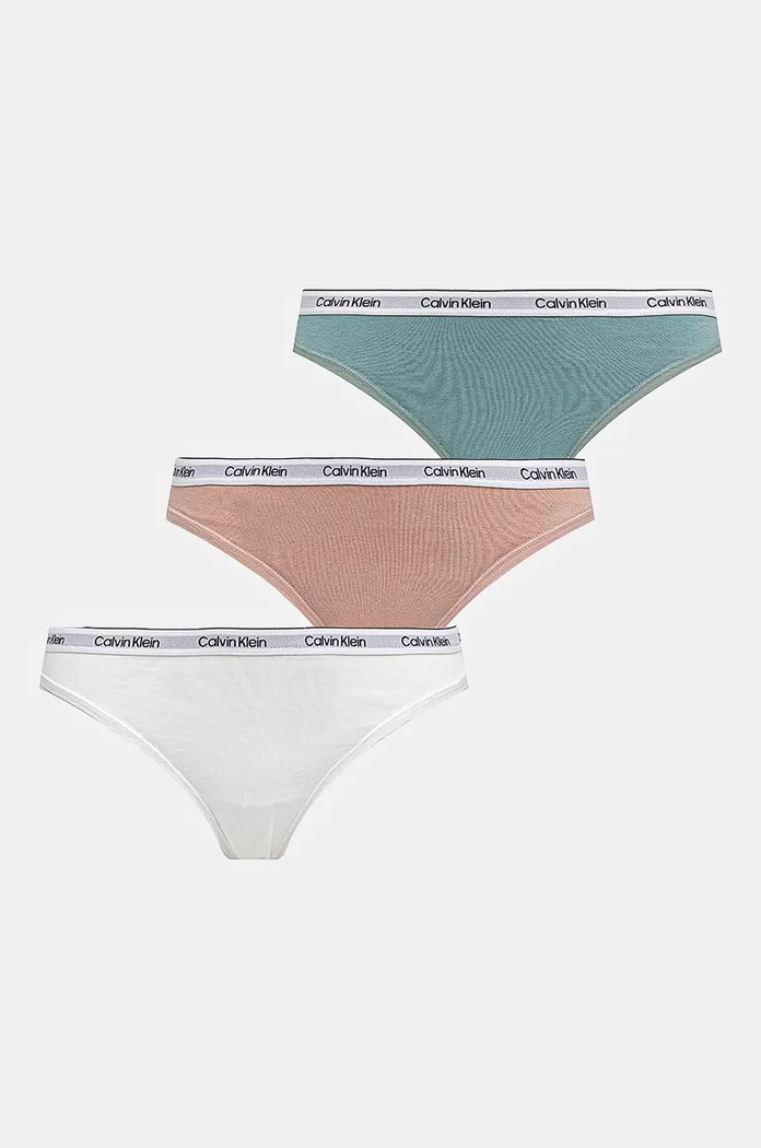 Tange Calvin Klein Underwear 3-pack bez uzorka bijela 000QD5209E