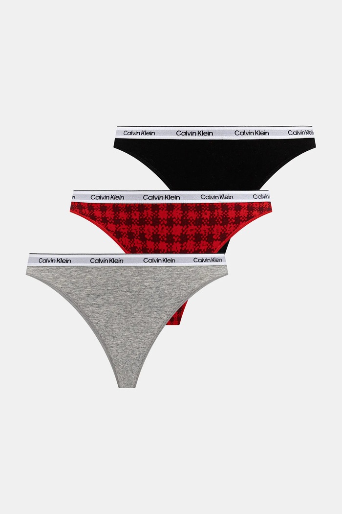 Tanga Calvin Klein Underwear 3-pack tanga červená 000QD5209E