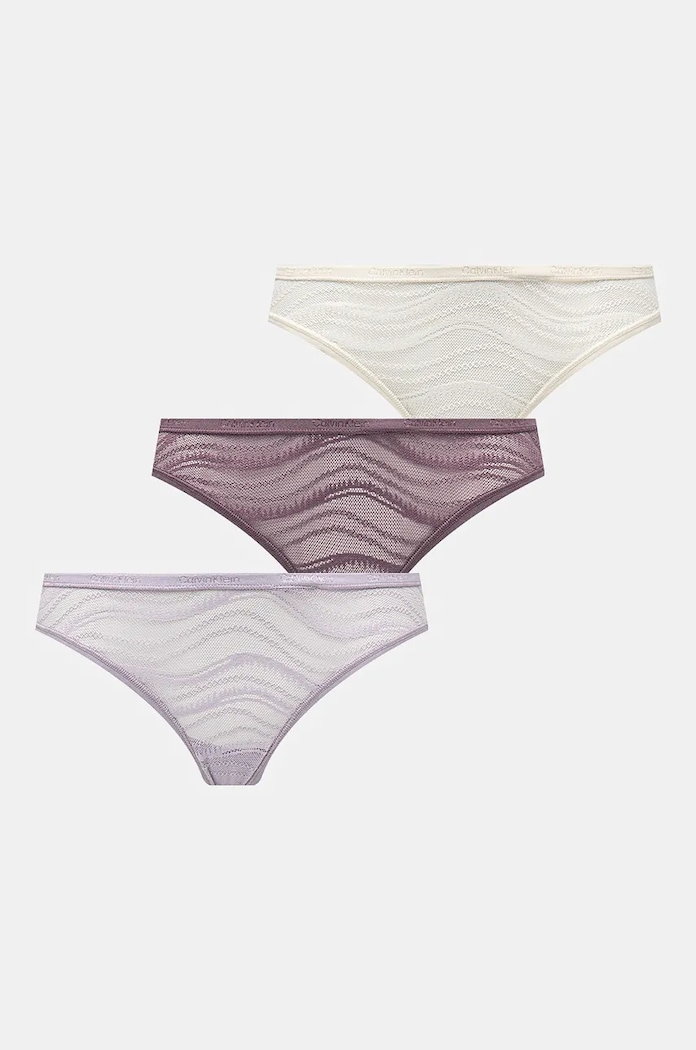 Tanga Calvin Klein Underwear 3-pack tanga fialová 000QD5216E