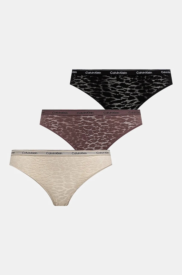 Calvin Klein Underwear Brazílske nohavičky Calvin Klein Underwear 3-pak čierna 000QD5225E