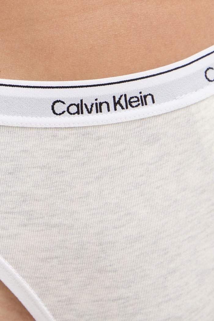 Oblečenie Calvin Klein Underwear tangá dámske bavlnené s elastanom 000QD5043E sivá