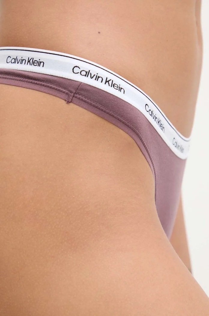 Odzież Calvin Klein Underwear stringi damskie bawełniane z elastanem 000QD5043E czerwony