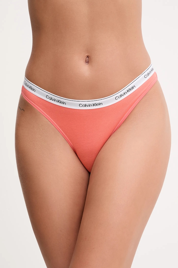Calvin Klein Underwear chiloți full brief pentru femei din bumbac cu elastan uni portocaliu 000QD5044E