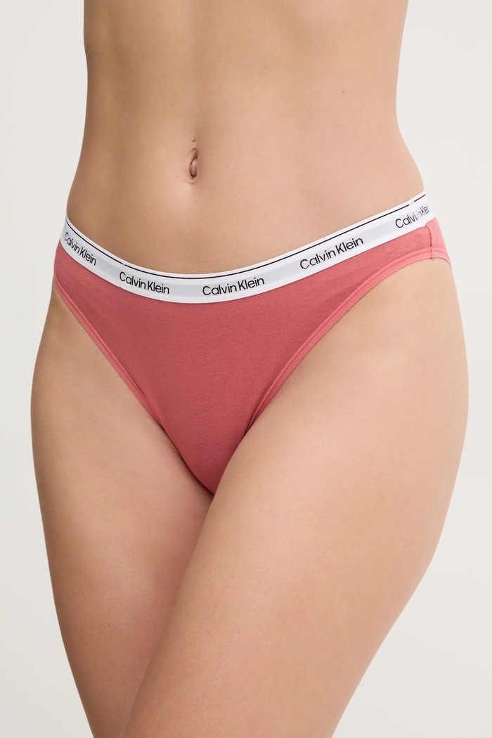 Calvin Klein Underwear figi damskie bawełniane z elastanem dzianina różowy 000QD5044E