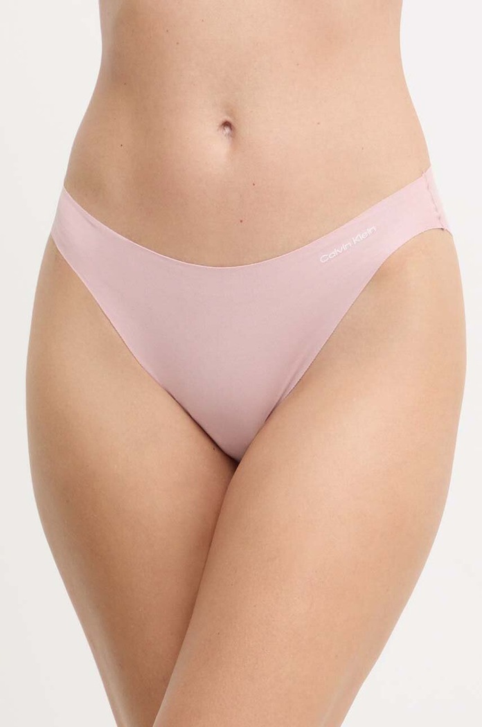 Σλιπ Calvin Klein Underwear πλεκτό ύφασμα ροζ 000QD5104E