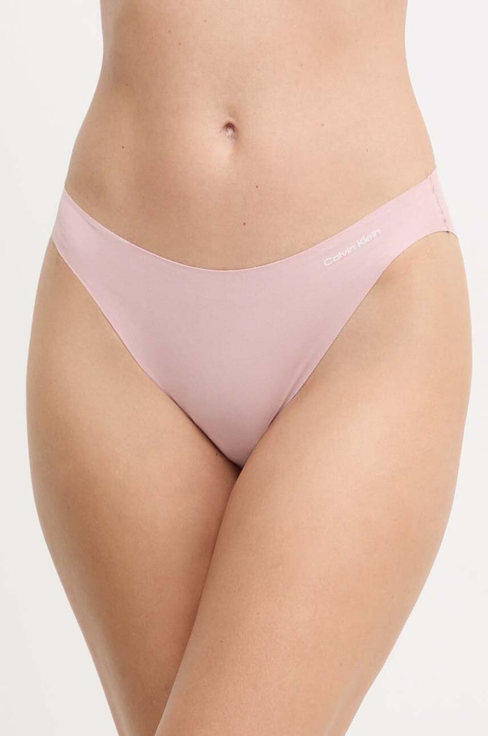 Σλιπ Calvin Klein Underwear πλεκτό ύφασμα ροζ 000QD5104E