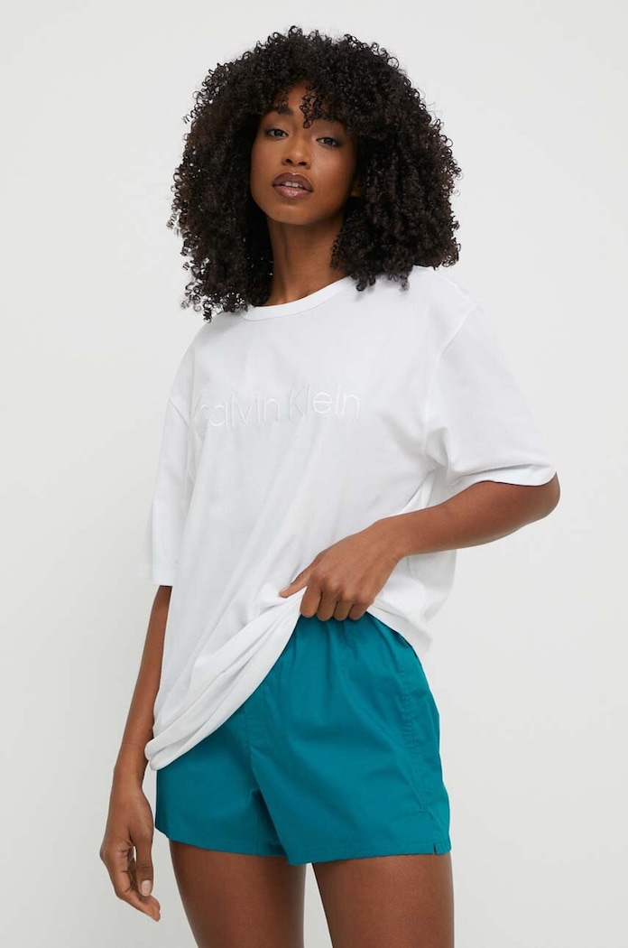 Calvin Klein Underwear piżama aplikacja biały 000QS7191E
