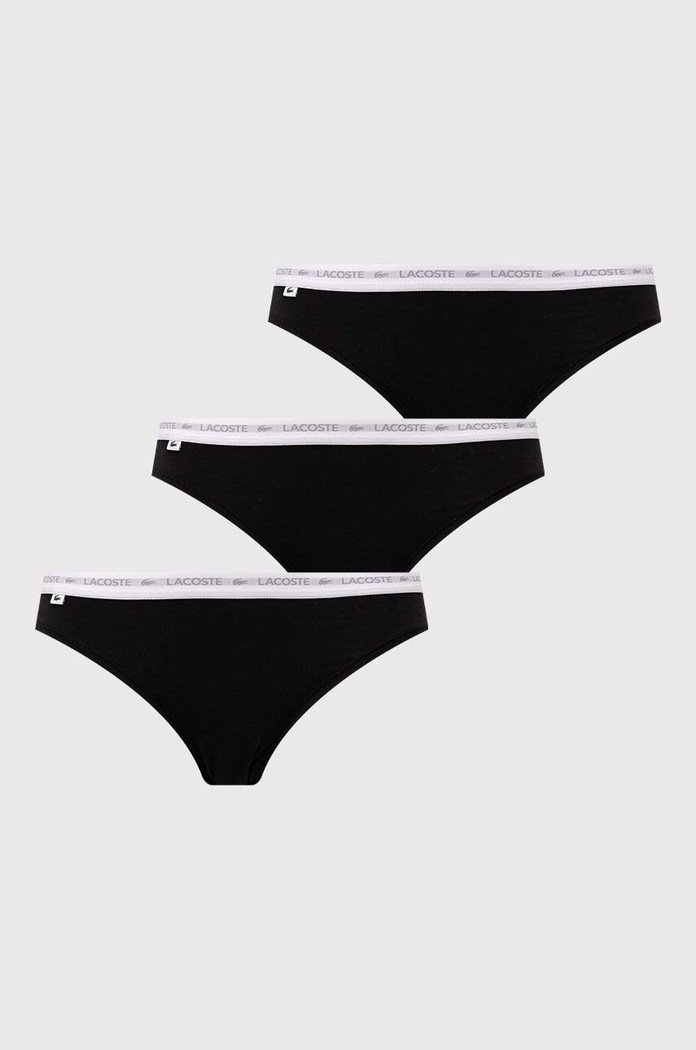 Lacoste bugyi 3 db sima fekete 8F1338