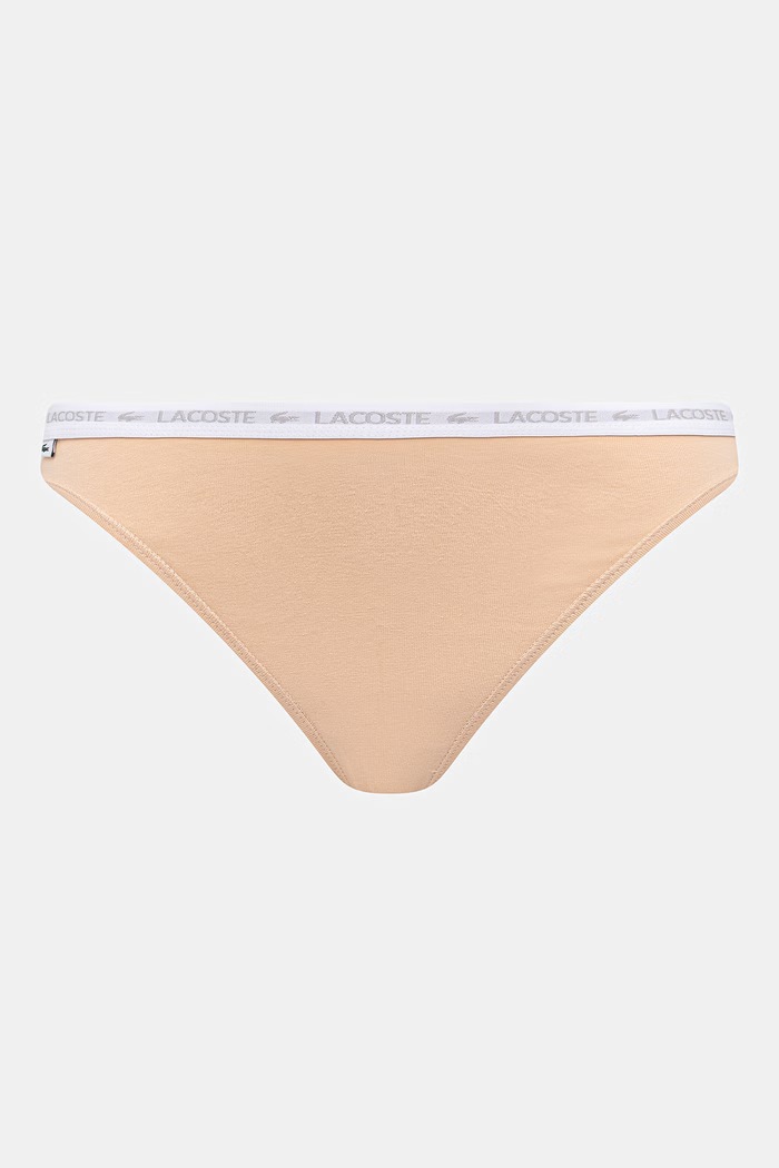Lacoste στρινγκ γυναικεία βαμβακερά με ελαστάν 3-pack 8F1341 λευκό SS26
